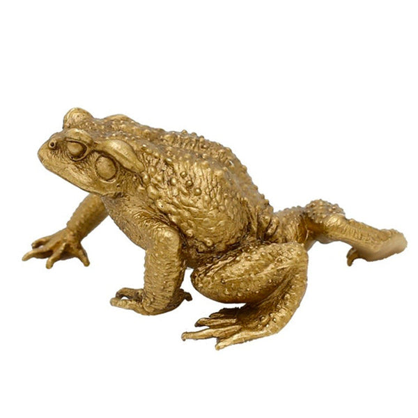 Brass Golden Toad And Fortune Ornament Table Retro Frog Copper Tea Tray Figurines