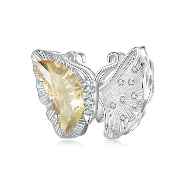 Veile Studios Yinziyun Original Ginkgo Butterfly Diy Bracelet Beads In Silver And Glass Bracelets