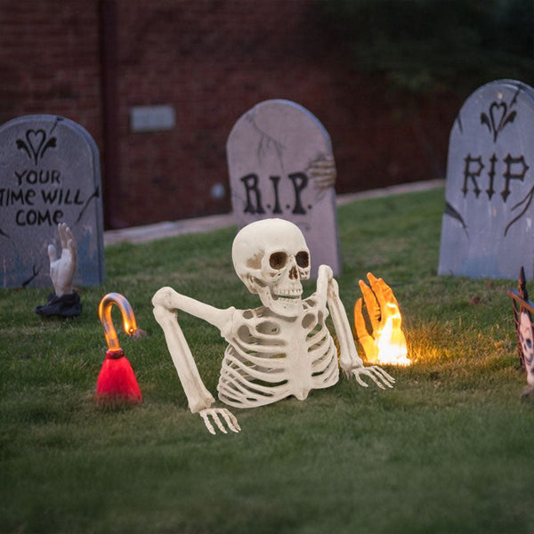Halloween Glowing Skull Skeleton Half Body Spooky Props Decoration Seasonal Decorations