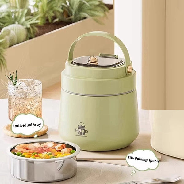 Adults Stainless Steel Insulated Lunch Box With Spoon And Fork Bag Leak Proof Keeps Food Warm Lunchboxes