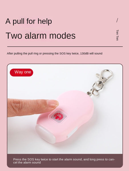Cross Border New Charging Sos Personal Alarm For Women Self Defense Anti Attack Device With Outdoor Led Light Personal Alarms