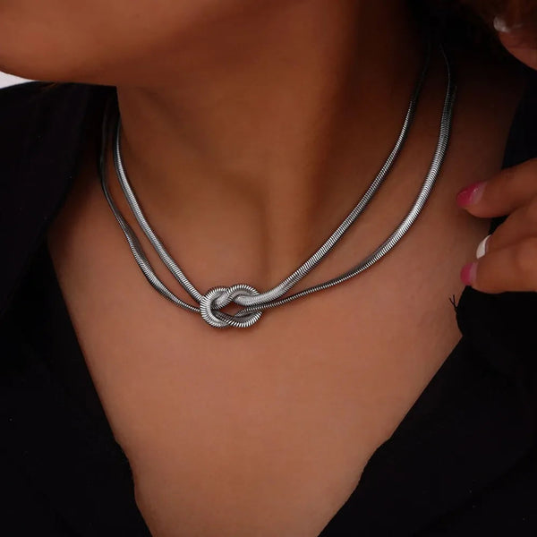Titanium Steel Knot Necklace Necklaces & Pendants