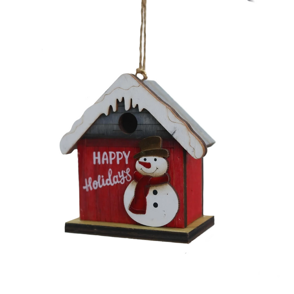 Christmas Retro House Santa Claus Snowman Mini Hut Desktop Gift Box Bar Decoration Seasonal Decorations