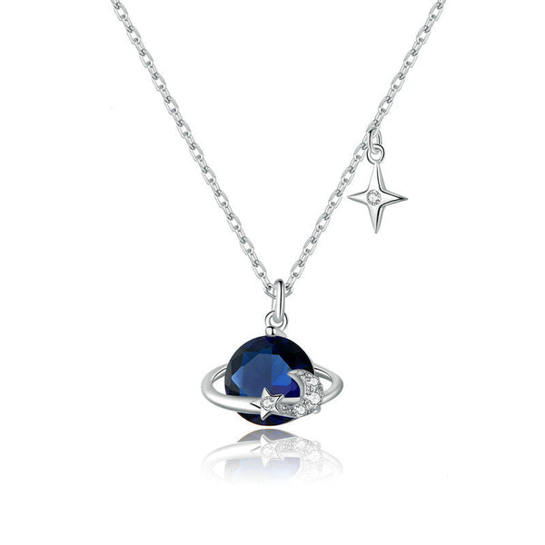 S925 Sterling Silver Starry Sky Pendant Necklace Necklaces & Pendants