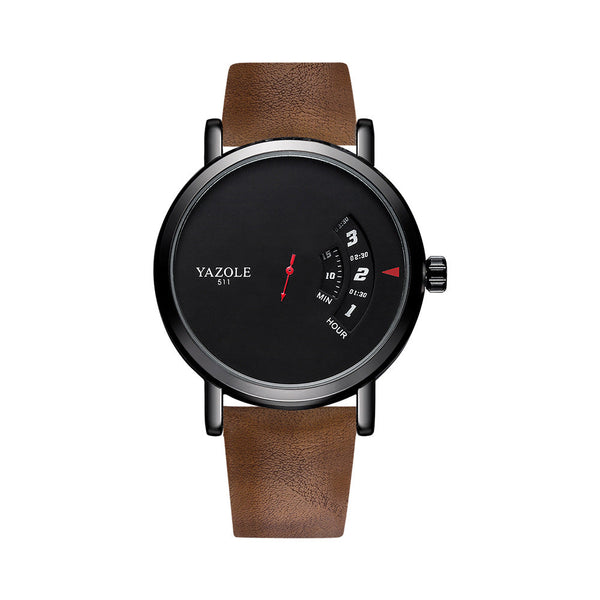 Fashion Rotary Non Mechanical Quartz Watch Men's Wristwatch Yazole Watches