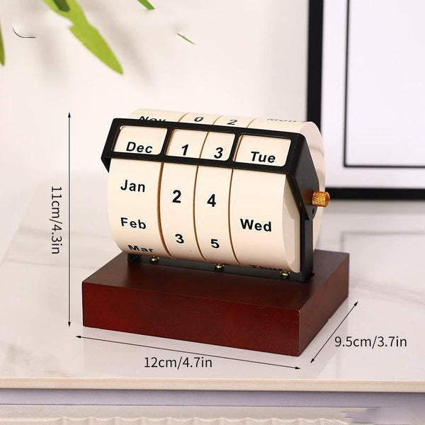 Creative Desk Calendar With Rotating Perpetual Cute Desktop Decor Calendars (Current)