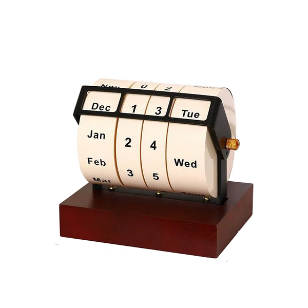 Creative Desk Calendar With Rotating Perpetual Cute Desktop Decor Calendars (Current)