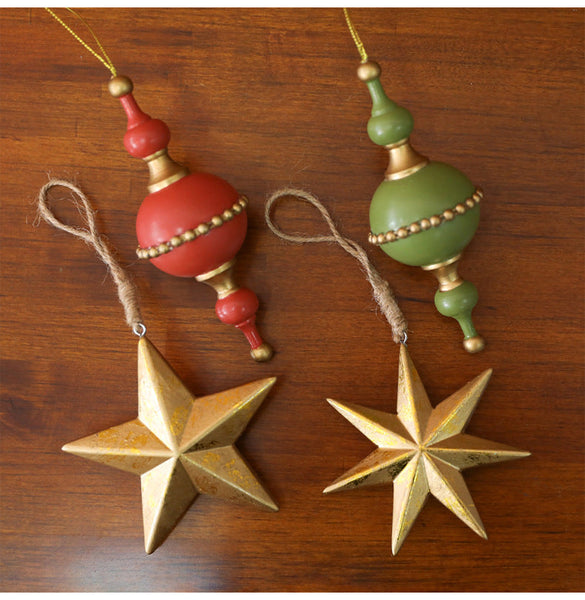 Christmas Acorn Star Tree Ornament Holiday Decoration Hanging Seasonal Decorations