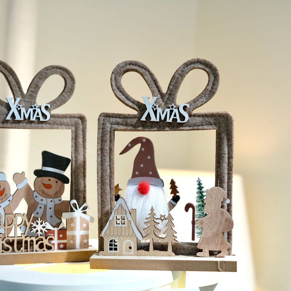 Christmas Gift Hollow Snowman Festival Atmosphere Felt Decoration Desktop Bar Ornament Seasonal Decorations