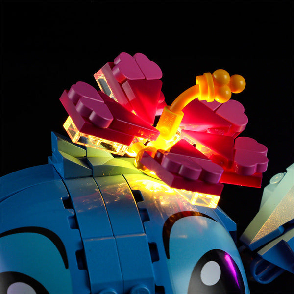 Compatible With Lego 43249 Stitch Led Lighting Disney Luminous Building Blocks Toys Building Toys Sets & Packs