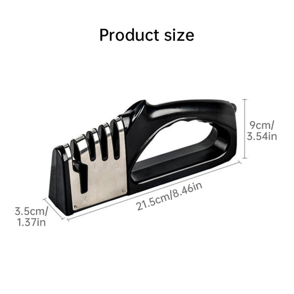 4 Stage Kitchen Knife Sharpener Multifunctional Portable Non Slip Base Gadget Sharpeners