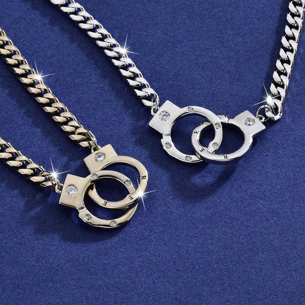 Veile Studios Handcuffs Necklace Collarbone Chain Autumn Winter Clothing Accessories Necklaces & Pendants