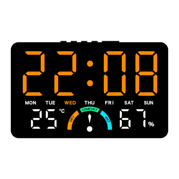 Digital Alarm Clock With Temperature & Humidity Display Dual Snooze Alarm Clocks & Clock Radios