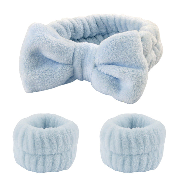 Wash Face Headband Waterproof Wrist Strap Set Butterfly Bow Simple 3 Piece Other Shower & Bath Accessories