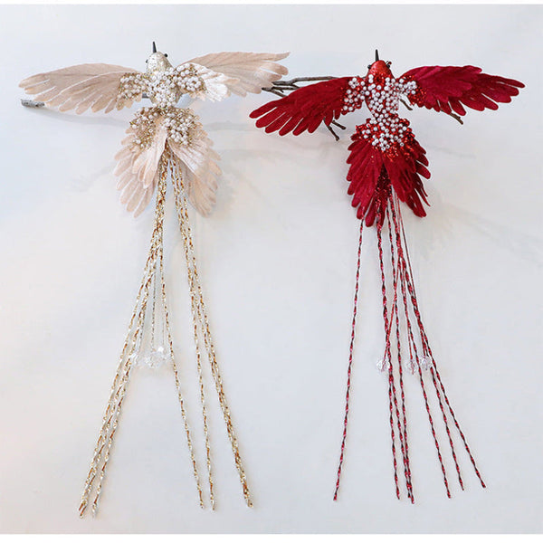 Faux Hummingbird Christmas Tree Decoration Holiday Decorative Bird Ornament For Scene Arrangement Seasonal Decorations