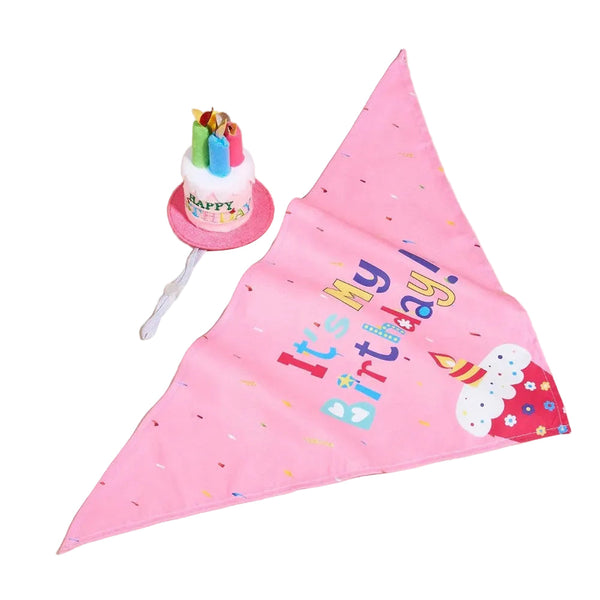 Dog Happy Birthday Decoration Costume Hats Bowknot Bandana Neckerchief Bibs Banners Party Cat Pets Accessories Perros Dog Clothing & Shoes