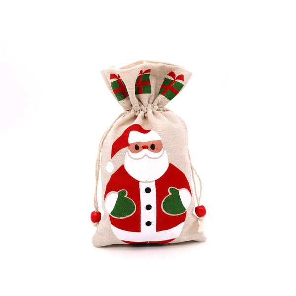 Santa Claus Candy Packaging Cotton And Linen Cloth Bags Christmas Gift Gift Bags