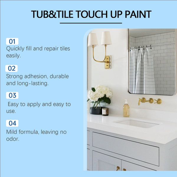 Tile Repair Paint Ceramic For Household Marble Bathtub Wash Basin Toilet Cleaning Waxing & Valeting