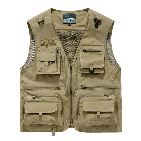 Menas Summer Tactical Vest: 14 Pocket Mesh Ideal For Hiking Fishing Photography & Work Vests