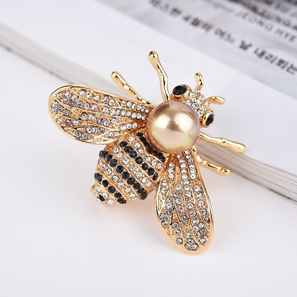 Veile Studios Animal Bee Brooch Pin Accessories Alloy With Diamond Inlay Brooches