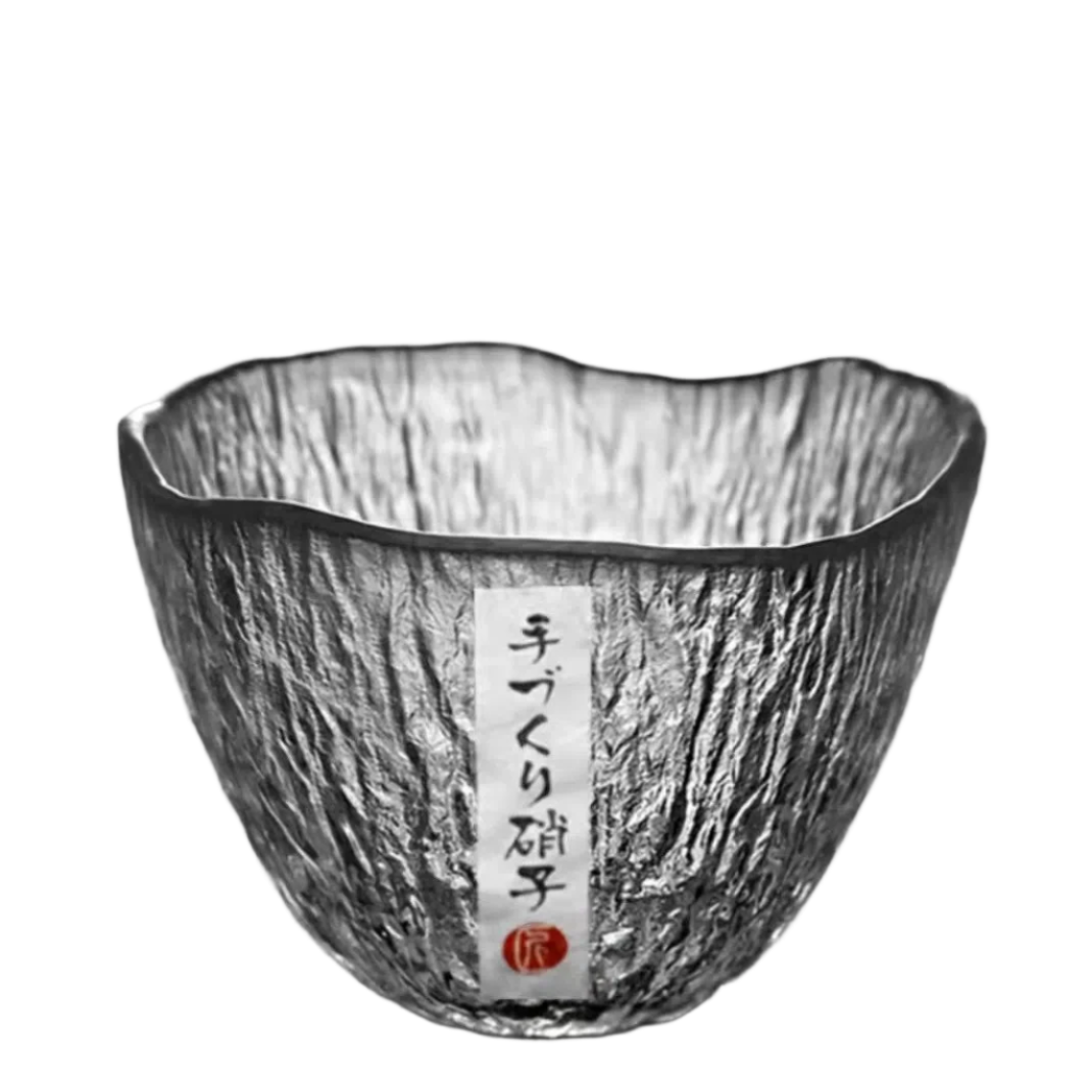 Small Personal Cup Tea Tasting Hammer Patterned Kung Fu Heat Resistant Glass Single Cups & Saucers