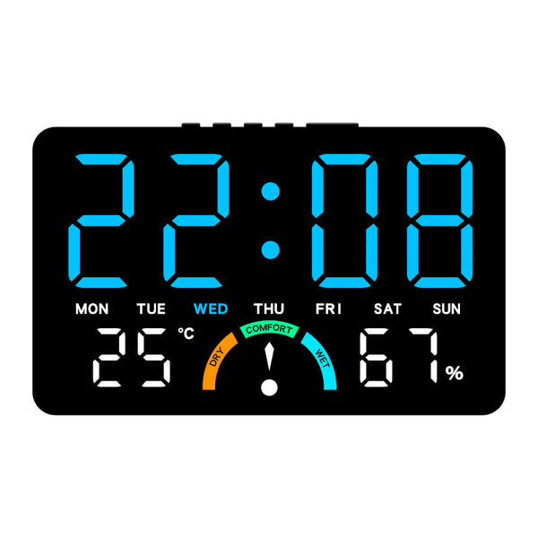 Digital Alarm Clock With Temperature & Humidity Display Dual Snooze Alarm Clocks & Clock Radios