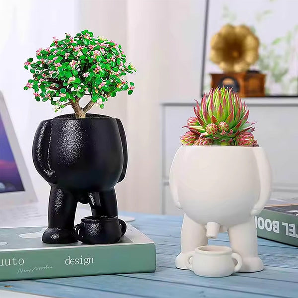 Funny Peeing Vase Planter: A Whimsical Decor Piece For Your Home Or Garden. Ideal Succulents And Makes Great Novelty Gift! Vases