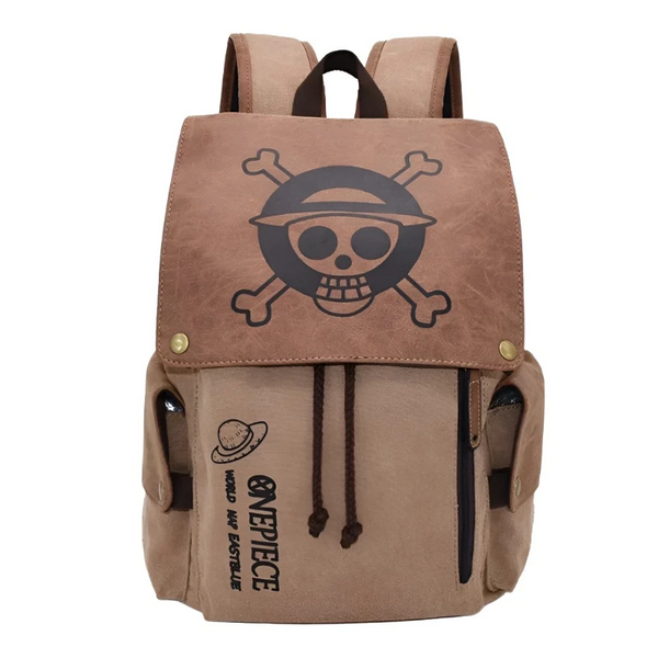 The New One Piece Naruto Anime Peripheral Backpack Shoulder Bag Primary And Secondary School Students Canvas Gifts Backpacks & Bags