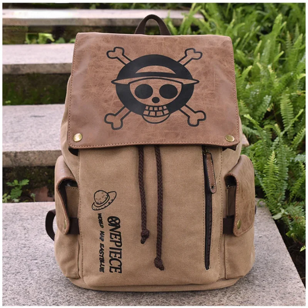 The New One Piece Naruto Anime Peripheral Backpack Shoulder Bag Primary And Secondary School Students Canvas Gifts Backpacks & Bags