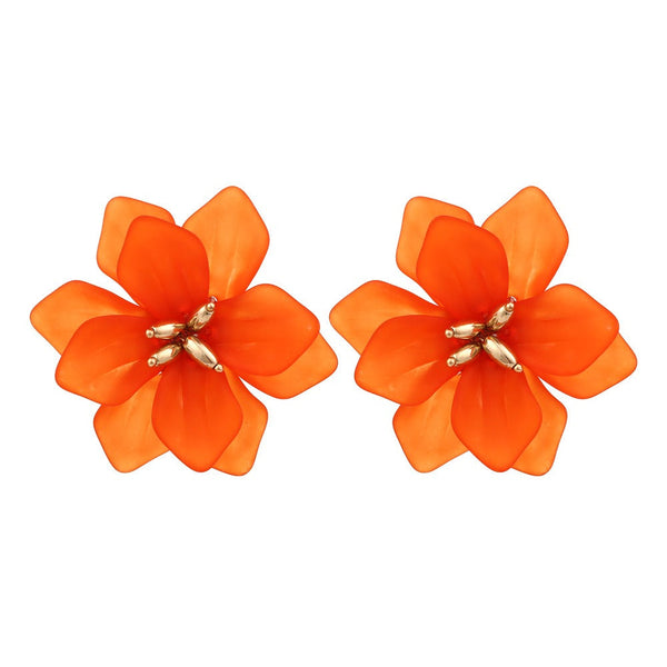 Veile Studios Woven Resin Flower Bohemian For Women Earrings