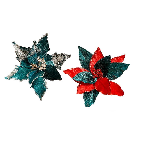 High End Christmas Flower Velvet Handmade Artificial Flowers Tree Decorations Ornaments Seasonal Decorations