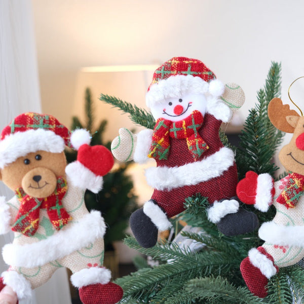Christmas Dancing Bear Snowman Reindeer Hanging Ornament For Tree Seasonal Decorations