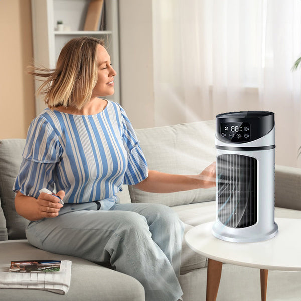 Six Speed Timed Silent Ac Cooling Fan New Mini Portable Usb Air Cooler Bladeless Electric Fan. Portable Fans