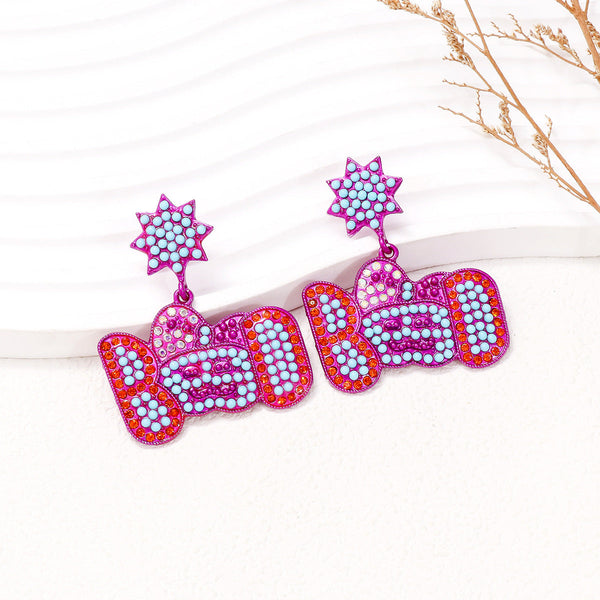 Veile Studios Cartoon Pumpkin Pearl Halloween Ghost Face For Festive Occasions Earrings