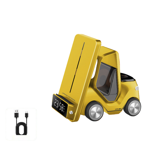 Wireless Charger Stand 5 In 1 Alarm Clock For Iphone 15 14 13 12 Pro Max 8 X Xs Xr Iwatch 7 6 Airpods Fast Charging Station Chargers & Cradles