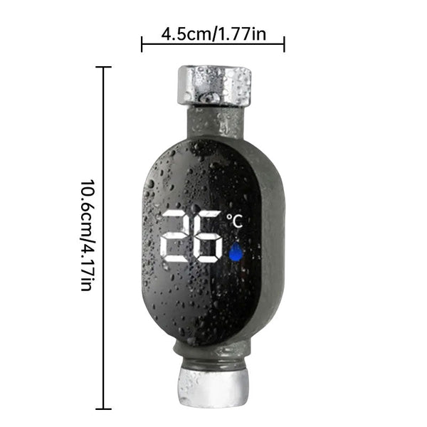 Black Led Bathroom Shower Thermometer (0~99): Accurate Temp Measurement Smart Counter. Other Bathroom Accessories