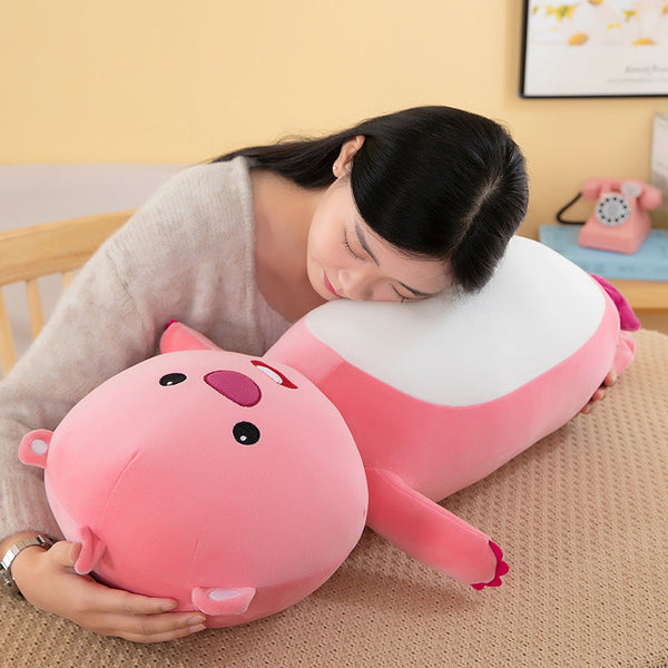 Super Cute Beaver Long Doll Headboard Pillow Soft One Piece Gift Plush Toys