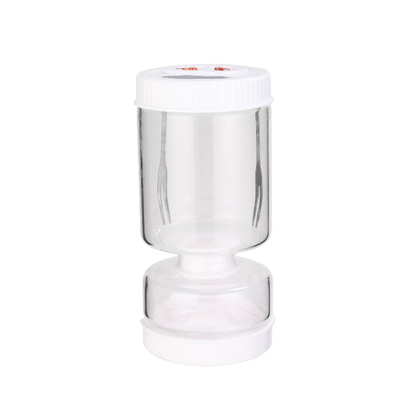 Circular Fifth Generation Dry Wet Separation Pickle Jar: Sand Timer Glass Container Canisters & Jars