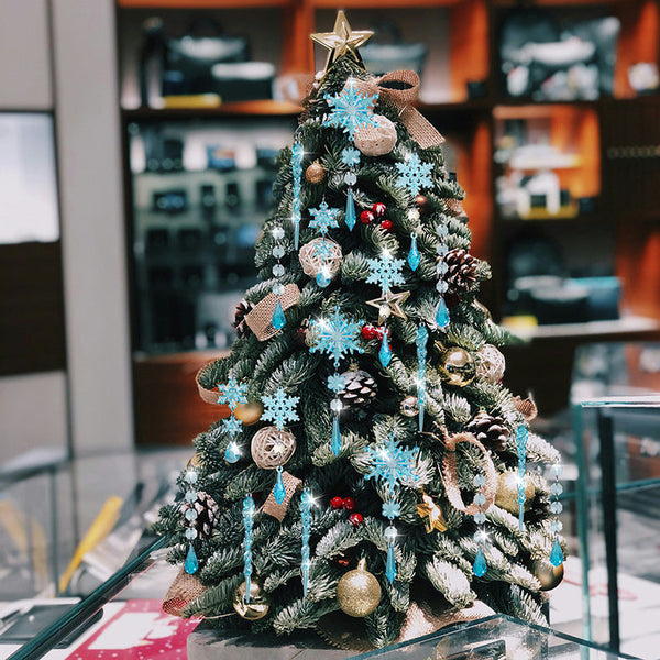 Hobe Cross Border New Christmas Decoration Items Transparent Snowflake Bayberry Ball Acrylic Ice Cone Seasonal Decorations