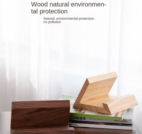 Retro Walnut Wood Solid Tablet Stand Creative Desktop Computer And Phone Holder Mounts Stands & Holders