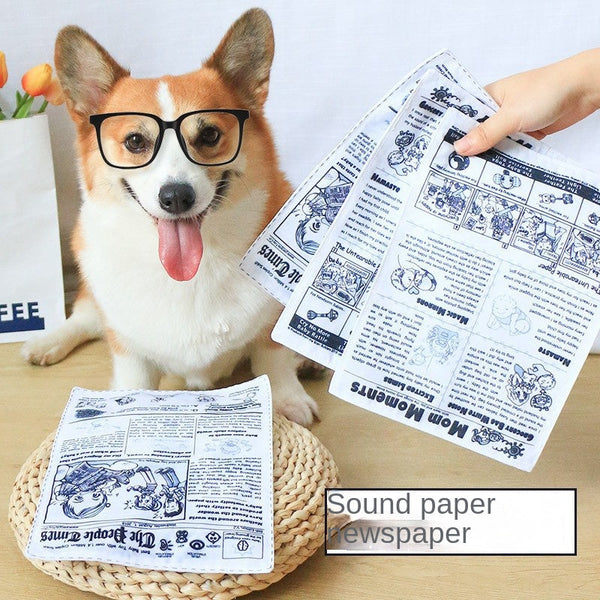 Pet Dog Sound Toy Crinkle Paper Simulation Boredom Buster Durable Chew Tooth Cleaning Interactive For Corgi Teddy Puppy Dog Toys