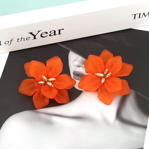 Veile Studios Woven Resin Flower Bohemian For Women Earrings