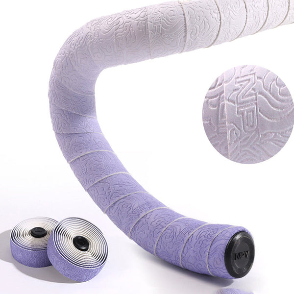 Road Bike Handlebar Tape: Double Pinyin Cloud Pattern Gradient Color Comfortable Shock Absorbing Breathable Handlebar Grips Tape & Pads
