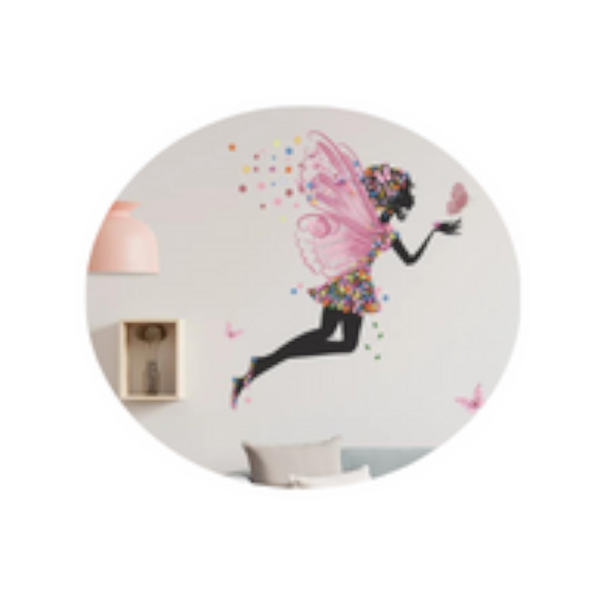 Cartoon Dance Girl Kitty Butterfly Wall Decal Paper Room Home Stickers Cute Ballet Decoration For Bedroom Wall Stickers