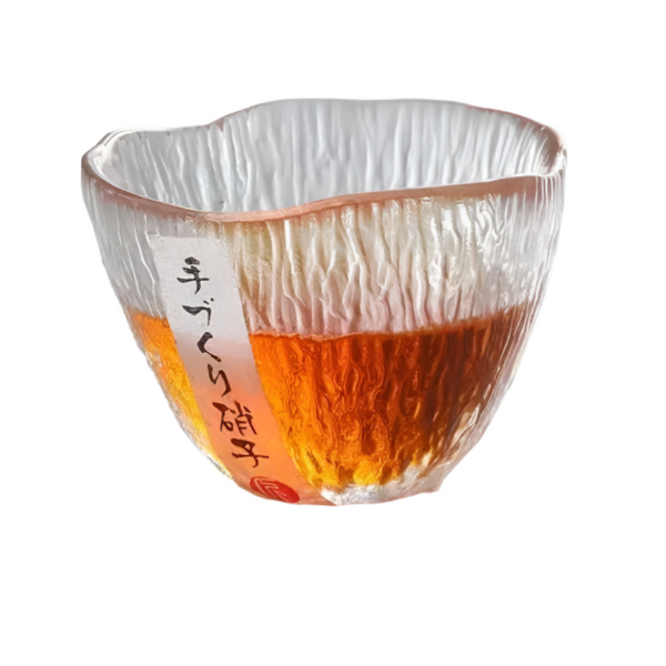 Small Personal Cup Tea Tasting Hammer Patterned Kung Fu Heat Resistant Glass Single Cups & Saucers