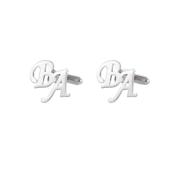 Diy Custom French Men's With English Letters Cufflinks