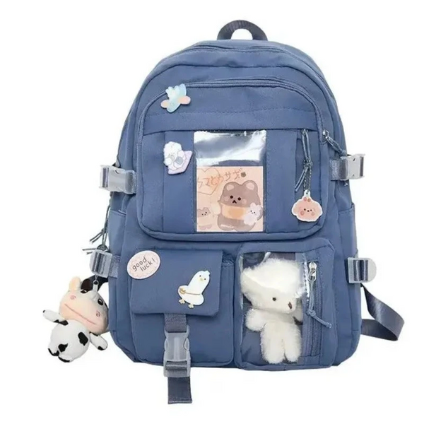 Popular Pink Purple Color Girls High School Student Backpack Bags Backpacks & Bags