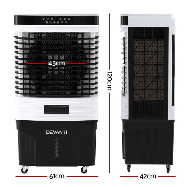 Devanti 60L Evaporative Air Cooler Conditioner Portable Air Conditioners