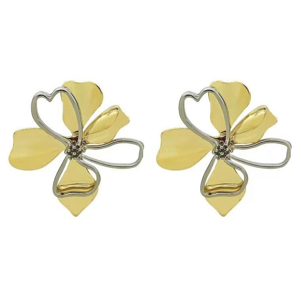 Veile Studios Metal Cold Wind Flower For Women Personalised Alloy Accessory Earrings