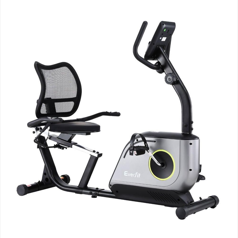 Everfit Recumbent Exercise Bike Magnetic Cycling Mesh Chair 120Kg Loading Exercise Bikes
